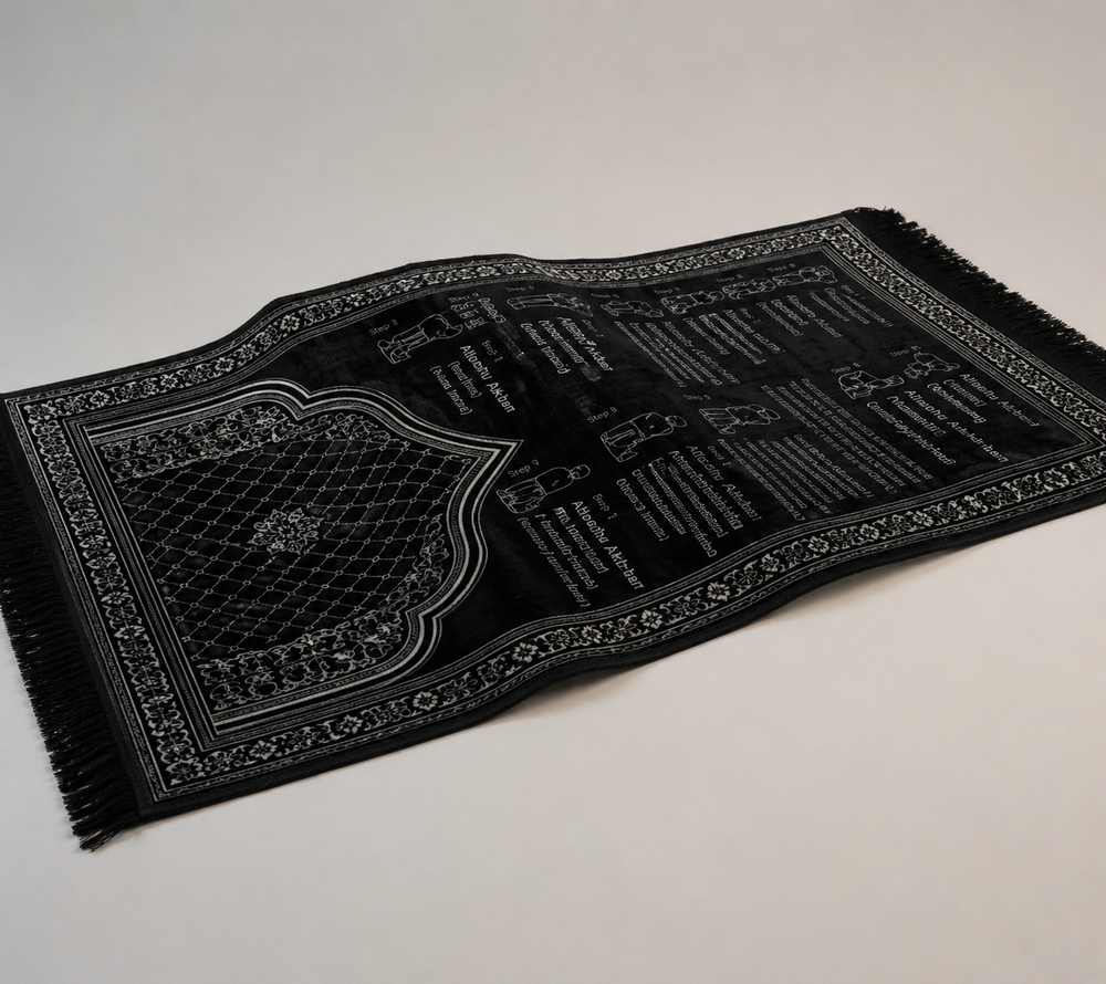 Step-by-Step Phonetic Salah Padded Prayer Mat