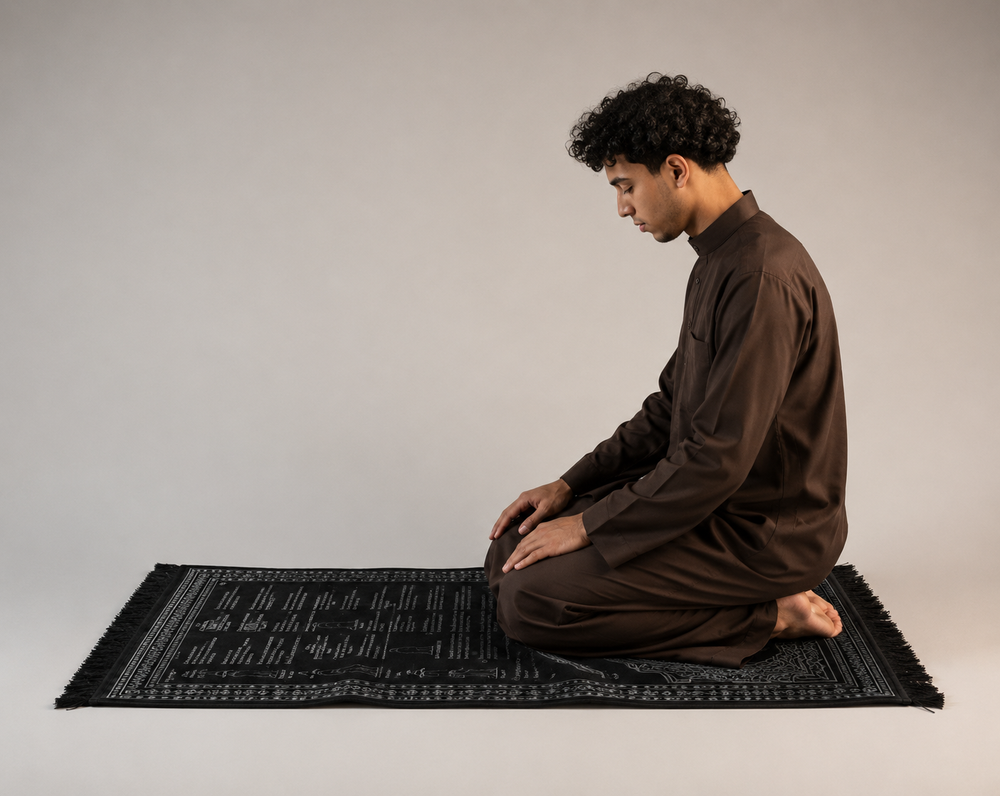 Step-by-Step Phonetic Salah Padded Prayer Mat