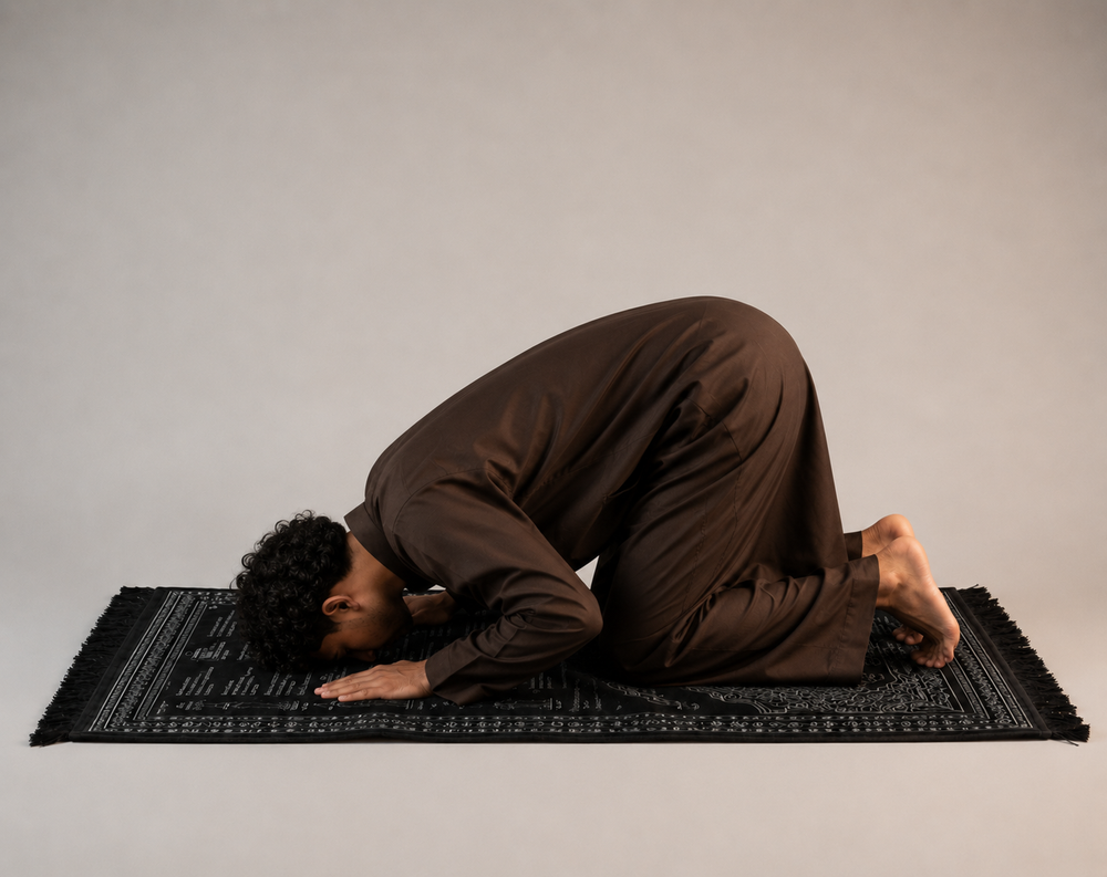 Step-by-Step Phonetic Salah Padded Prayer Mat